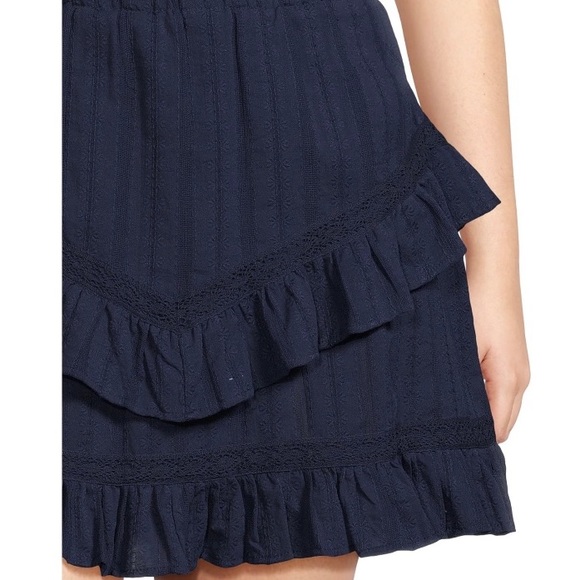 Time and Tru Women’s Lace Inset Top & Mini Skirt Set; size: Large(12-14) - Picture 8 of 9